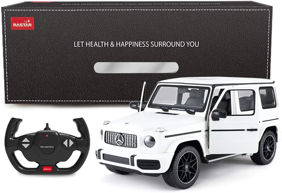 Ultimate Off-Road 1:14 Mercedes-AMG G63 Remote Control Car with Working Lights and Opening Doors - White 2.4GHz