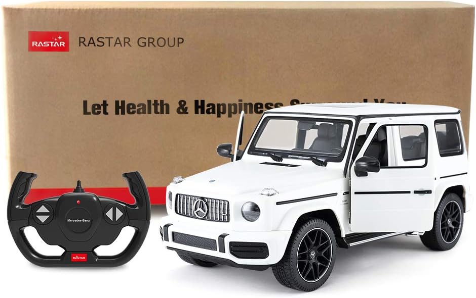 Ultimate Off-Road 1:14 Mercedes-AMG G63 Remote Control Car with Working Lights and Opening Doors - White 2.4GHz